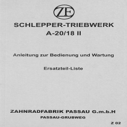 Z02 Betriebsanleitung, Ersatzteilliste ( onderhoudsboek), ZF/ZP-achterbrug A-20/18II, Voor de Master 408-409