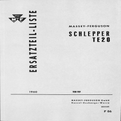 F06 Ersatzteilliste Massey-Ferguson Schlepper TE20