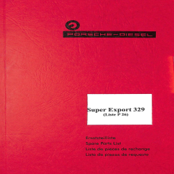Ersatzteilliste Porsche-Diesel Super Export 329, onderdelenlijst