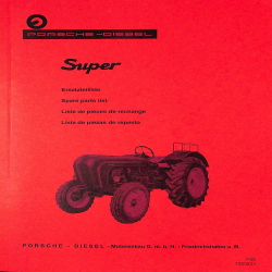 Ersatzteilliste Porsche-Diesel Super 309 , onderdelenlijst