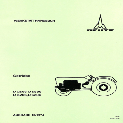 Werkstatthandbuch Getriebe Deutz D2506-D5506-D5206,D6206, werkplaats handboek