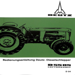 Bedienungsanleitung Deutz-Dieselschlepper D5505, gebruiksaanwijzing