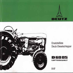 D57 - Ersatzteilliste Deutz-Dieselschlepper D6005