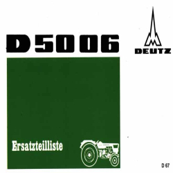 Ersatzteilliste Deutz D5006, onderdelenlijst