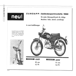 Zündapp Prospekte  - Motorrad & Roller 1947-1984