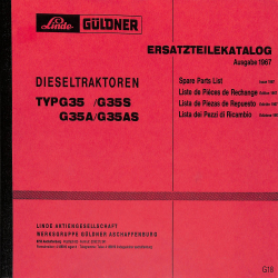Ersatzteilliste Güldner Dieseltraktoren Type  G 35/G 35 A