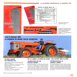 Tracteurs Renault 385 & Master 1963-1970