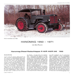 Traktor Profile nr 2 Hanomag 1950-1971