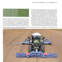 Fendt - Alle Traktoren, alle Modelle