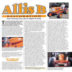 Tractor & Machinery - Allis B Restoration