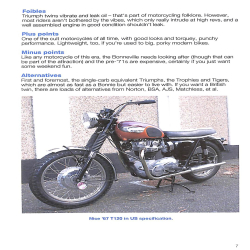 Triumph Bonneville 1959 to 1988
