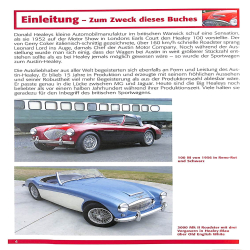 Austin Healy Big Healeys - Alle Modelle von 1953-1967