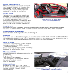 Mazda RX-8  All models 2003 to 2012