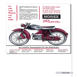 Horex Prospekte 1921-60