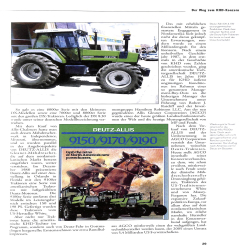 Die Geschichte der Deutz Traktoren