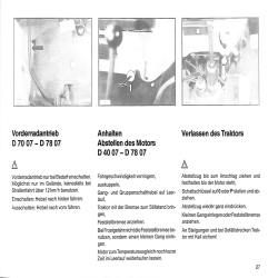  D71 Betriebsanleitung Trakroren Deutz Fahr
