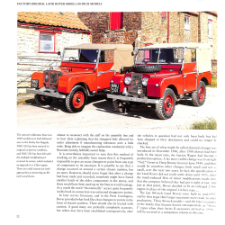 Factory-Original Land Rover Series 1, 80-inch models